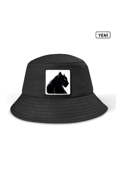 BlackBörk Черна шапка с лого на Bucket Panther