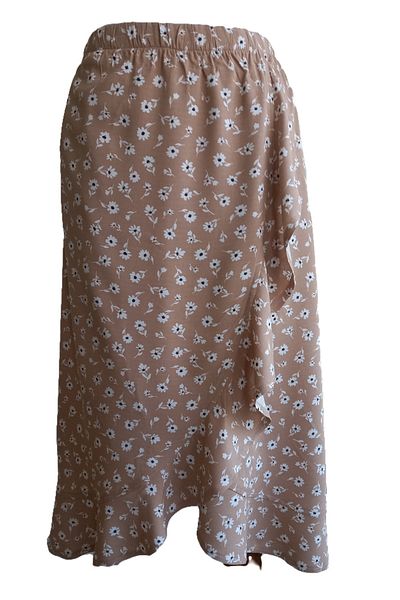 PARSGİYİM Women's ribbed flounce skirt with elastic waist