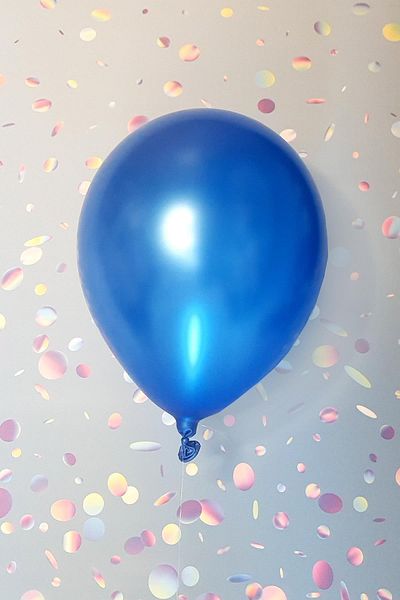 PEKSHOP Metallic Blue Balloon 12" 30 Cm Metallic Balloon 10 Pack