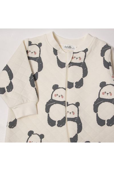 Bebetto بذلة إكرو مبطنة بسحاب بدون حذاء - بدلة قفز ملونة / 24-Cute and Chubby T3756