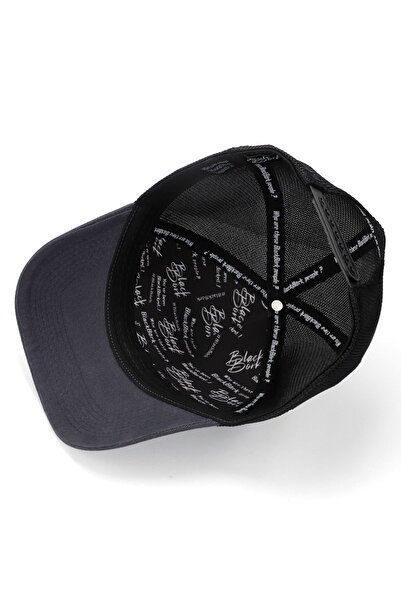 BlackBörk V2 Limited Edition Logolu Antrasit-siyah Trucker Şapka