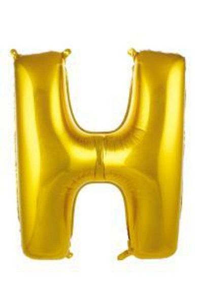 eğlencemarketi 40 Inch 100 Cm Gold Foil Letter Balloon H
