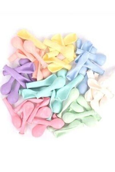 eğlencemarketi Karışık Renkli Minik Makaron Balon 100 Adet 12,5 Cm 5" Kalisan...
