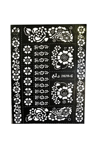 pazariz Kına Geçici Dövme Deseni Kalıbı Kına Şablonu 2028-c