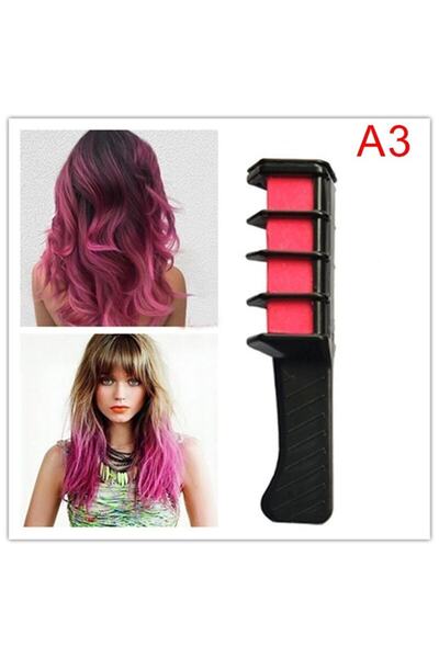 pazariz Rengarenk Saç Boyama Tebeşiri - Mini Taraklı Konsept Saç Boyama Seti Hair Chalk Turuncu