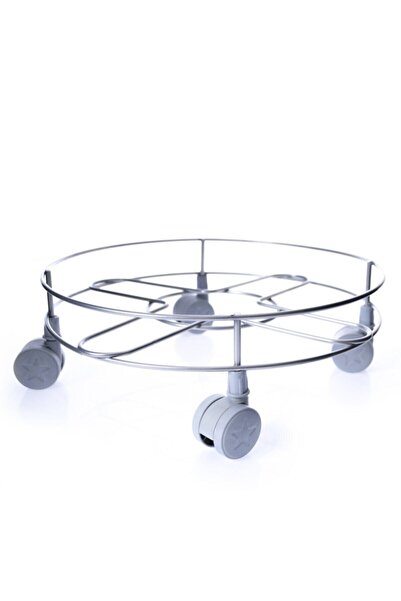 pazariz Tekerlekli Tüp Damacana Saksı Altlığı Paslanmaz Çelik