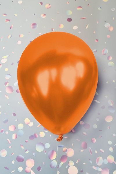 PEKSHOP 12" 30 Cm Metallic Orange Balloon - Pack of 10
