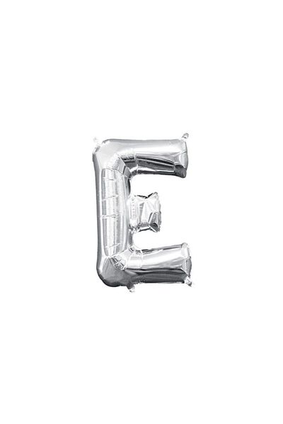 eğlencemarketi 16 Inch 35 Cm Silver Foil Letter Balloon E