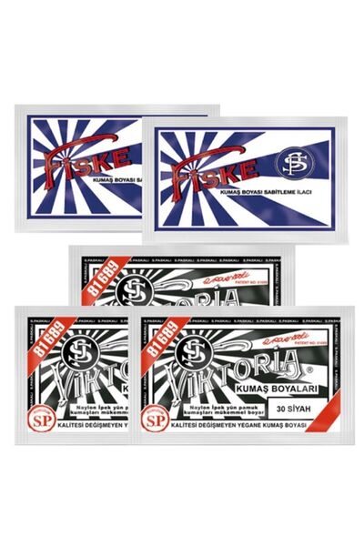 Viktoria 3ad Siyah Viktoria Kumaş Boyası - 2ad Fiske Sabitleyici