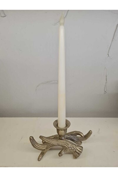 SS Design Pilli Led Işıklı 27,5 Cm Şamdan Mum 2li