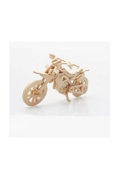 pazariz 3D Wooden Puzzle - Motorcycle Design