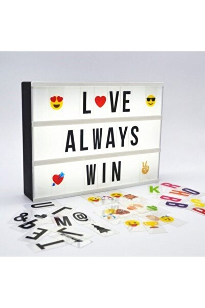 pazariz Işıklı Renkli Harfli Dekoratif Led Tabela Pano 10,5 X 7 Cm