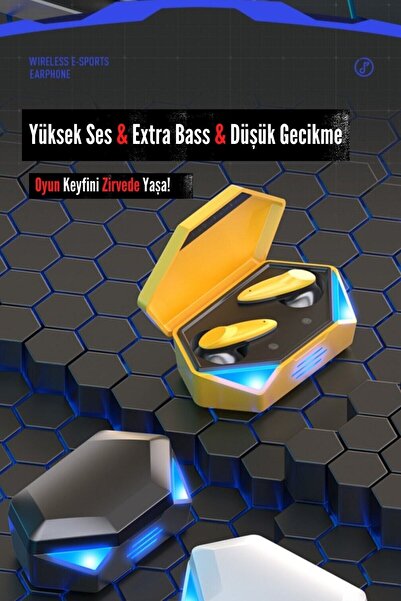 Anycast Bluetooth Oyucu Kulaklığı G20 Son Sürüm Düşük Gecikmeli Siyah Gaming Kulaklık