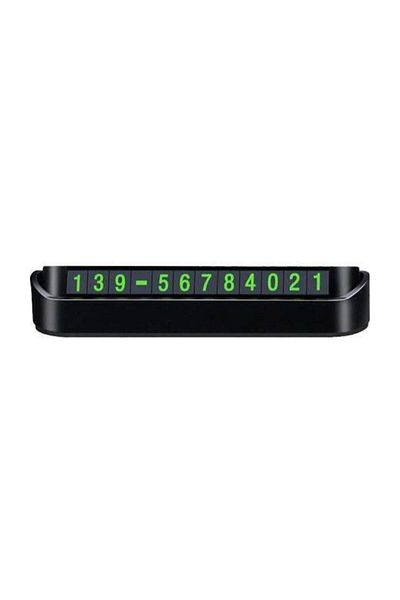 Linkage Vehicle Parking Number Number with Highlights and Stylish Appearance Magnetic Black Color