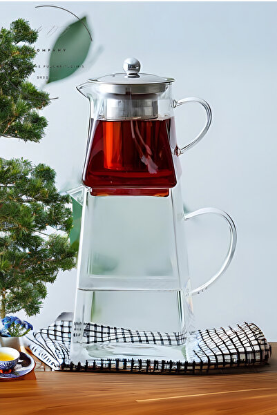 FORSEİ LUCA 1200 ml Luxury Glass Teapot - with Strainer, Borosilicate Heat Re...