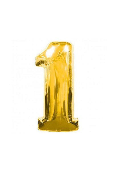 eğlencemarketi 40 Inch 100 cm Gold Foil Number Balloon - 1