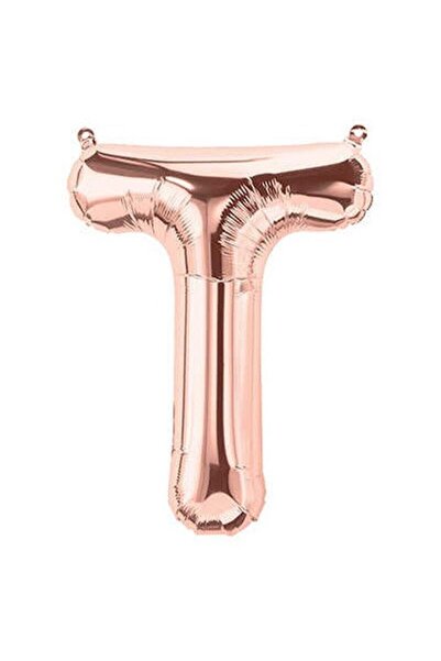 Partioutlet بالون فويل مقاس 76 سم على شكل حرف T باللون الذهبي