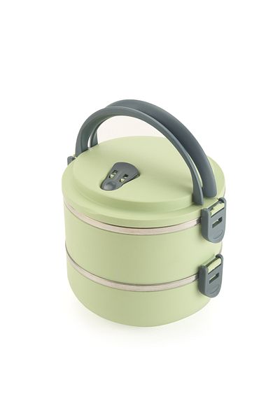 Penguen Green 2-Layer Food Travel Bowl