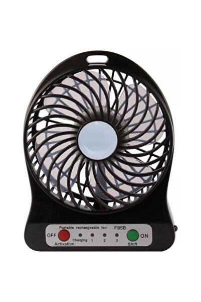 Adista Pilli Şarjlı On/off Tuşlu Usb Vantilatör (pvc Kasa) Uyumlu