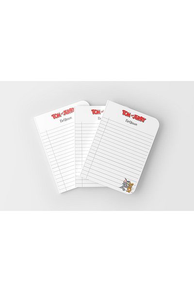 Srctech Tom and Jerry 3-Pack Striped Notepad A4/A5/A6 Sizes