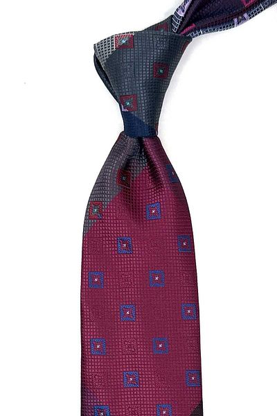 Kravatkolik Colorful Motif Patterned Patchwork Tie - Kk12792