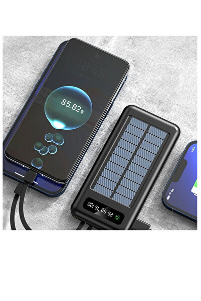 pazariz 10000 Mah Powerbank Göstergeli Powerbank Solar Powerbank Güneş Enerji...