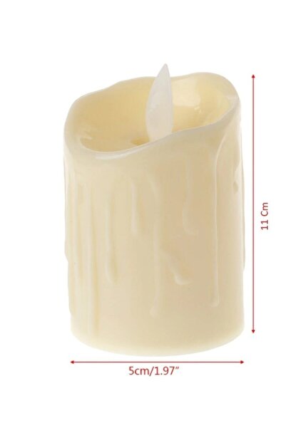 renn Hareketli Alev Görünümlü Dekoratif Led Mum 11 cm