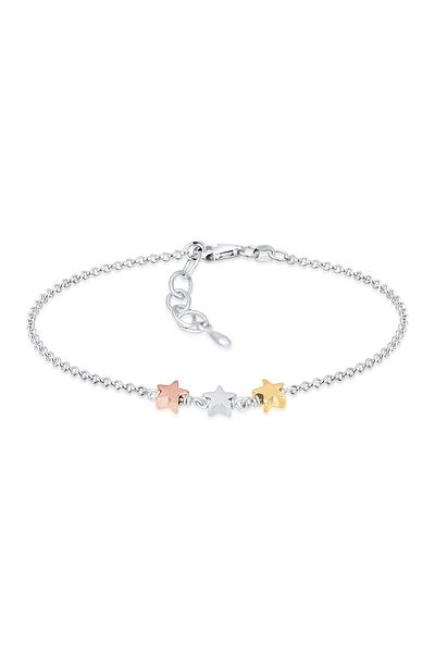 ELLI 925 Silberfarbenes Armband - Sterne Star Astro Trend