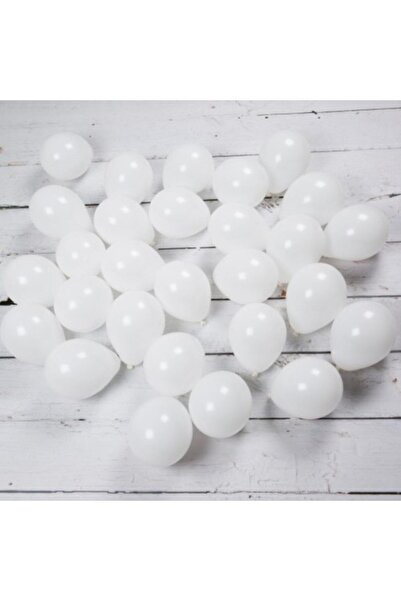eğlencemarketi 5 Inç Minik Latex Balon 12,5 Cm Çap 100 Adet Pastel Beyaz