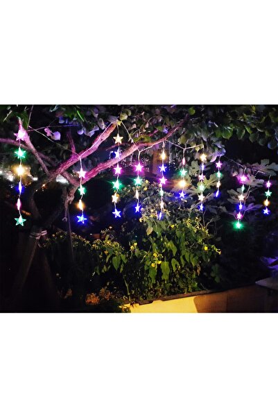 alayımbari 3 Mt Perde 50 Adet Büyük Yıldız Uzaktan Kumandalı Led Animasyonlu Rgb