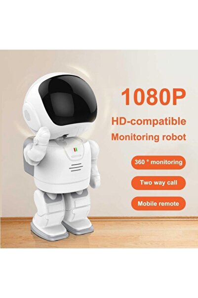 pazariz 1080p Astronot Robot Görünümlü Intercomlu Wifi Ip Güvenlik Kamerası Kablosuz Gece Görüşlü