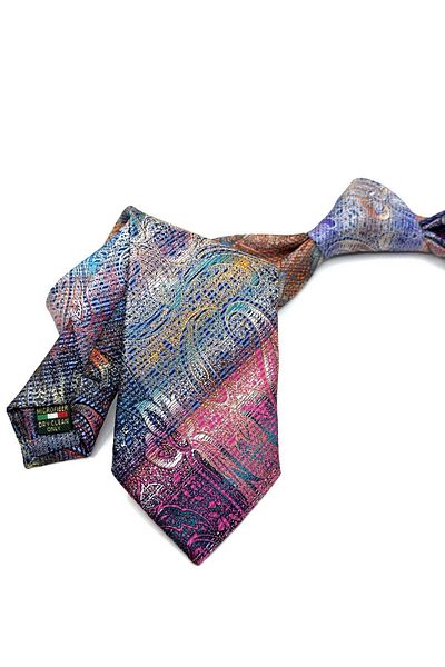 Kravatkolik Colorful Sand Pattern Patchwork Tie - Kk12795