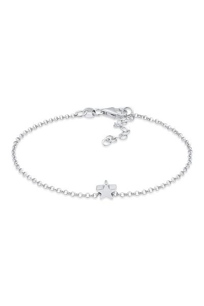 ELLI Armband aus 925er Silber – Erbskette Stern Anhänger, Astro Basic