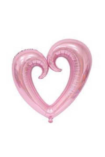 eğlencemarketi Hollow Heart Foil Balloon Pink40 Inch 90 Cm