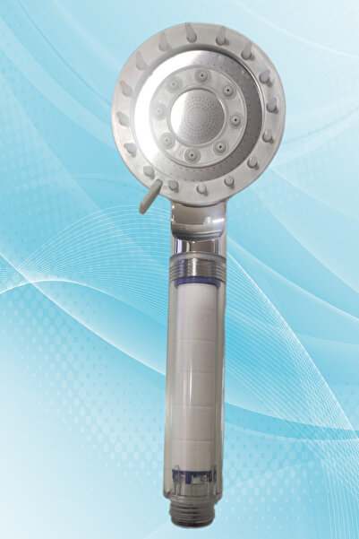 pazariz Su Tasarruflu Tazyikli Duş Başlığı Spiralli Fonkisyonlu Filitreli Duş Başlığı