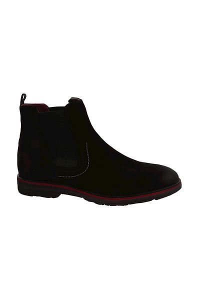 DGN Men's Chelsea Boots Black Suede Genuine Leather 24210222