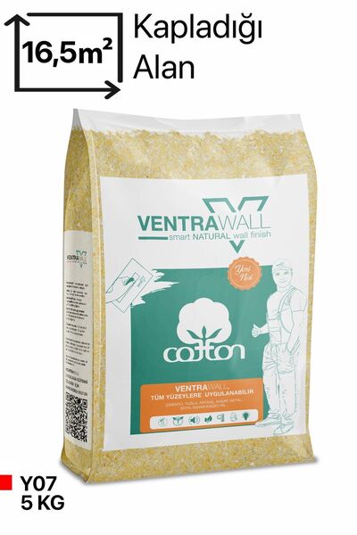 Ventrawall Isı Ve Ses Yalıtımlı Sürülen Duvar Kağıdı | Kendinden Yapışkanlı | Sarı| Y07-5 Kg | 16,5m²