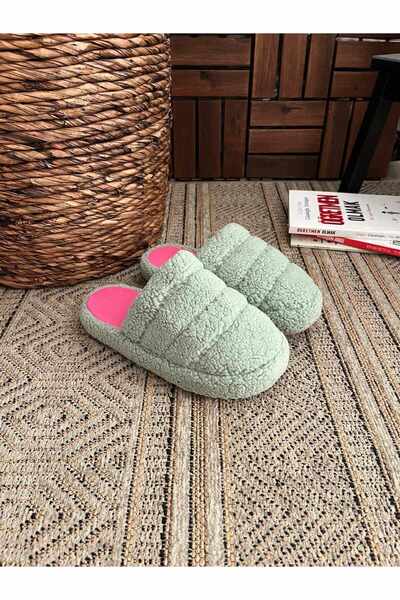 Behtah Kundura Women's Slippers - Lamb Fabric, Wool, Silent and Light Sole, Indoor Slippers Bundle