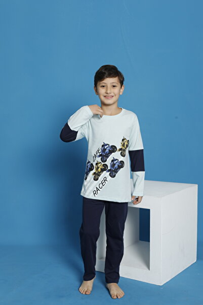 Ponki Long Sleeve Seasonal Combed Cotton Children's Pajamas Set