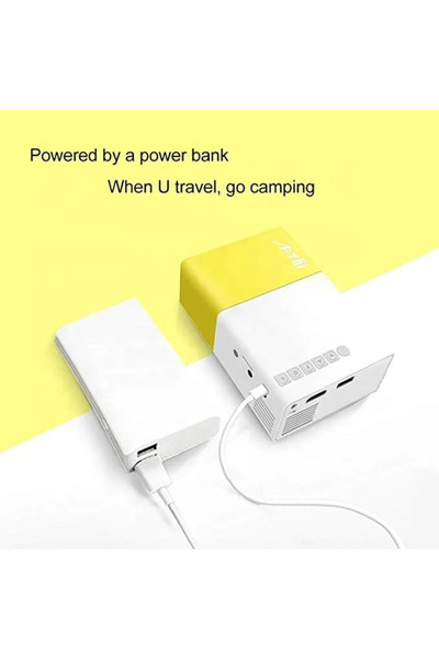 LEERFEI Projeksiyon Cihazı 1080p Destekli Wifi Projeksiyon Cihazı 140 Inç Yansıtma Dahili Hoparlör