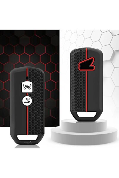 Alazpay Husă pentru chei cu model din silicon compatibilă cu modelul Honda Pc...