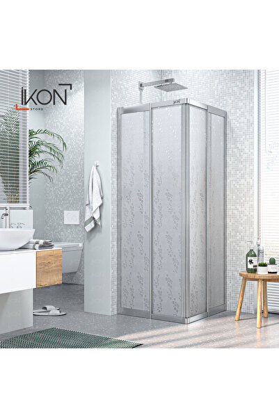 İkon store Plastik, Dikdörtgen Krom Duşakabin