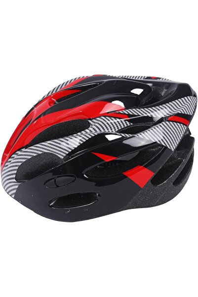 Endless خوذة ركوب الدراجات والتزلج بحزام قابل للتعديل، بولي كربونات باللونين الأسود والأحمر، EPS، مبطنة للبالغين