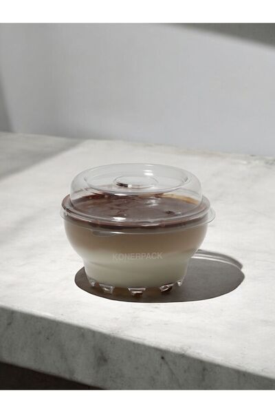 KONERPACK Plastik Profiterol Kasesi,Karmen Tatlı Kasesi,Mika Plastik Profiter...