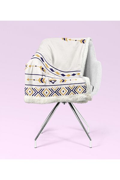 YORKADESIGN Sherpa Patterned Thick Double Tv Blanket