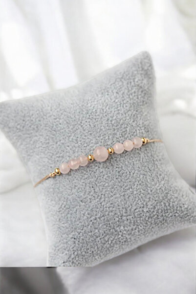 NBS Beautiful Naturel Stones Pembe Kuvars Hakiki Tasarım Zarif Gerçek Doğal T...