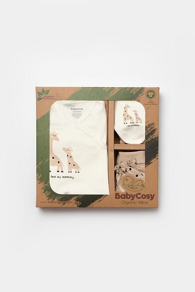 BabyCosy Baby 5 Piece Set, 100% Organic Cotton, Baby and Newborn Series, Hospital Exit Set - Csy5512
