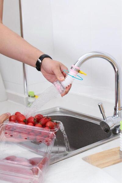 Sezka Life Filtreli Musluk Başlığı Sıçrama Önleyici 360 Başlık Mutfak,Lavabo ...