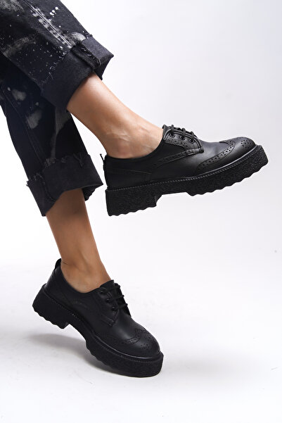 Riccon Oknyrth Black damskie mokasyny - sznurowane 00121990