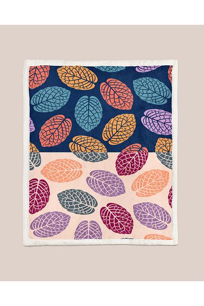 YORKADESIGN Sherpa Patterned Thick Double Tv Blanket